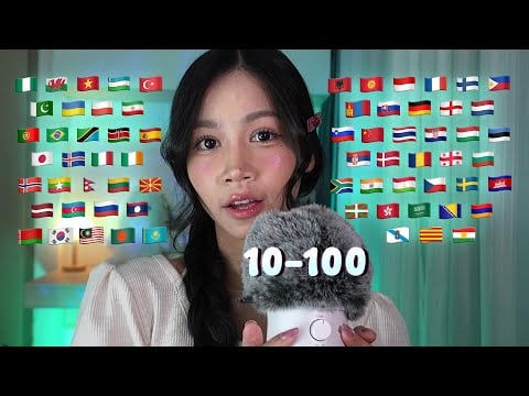 ASMR Counting 10-100 in 69 Different Languages 😌📖🩵Shall We Study Together!?