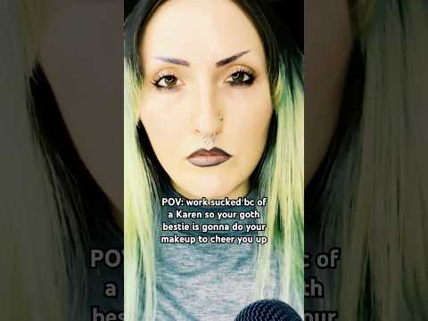 🥀Goth Girl Makeup Roleplay pt8🥀 #asmr #asmrvideos #asmrroleplay #gothgirl #asmrsounds