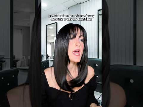 pov: the new jersey salon owner's daughter works the front desk #asmr