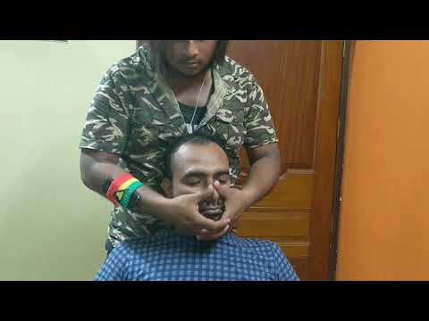 Head massage & Face wash Combo | Neck Cracking asmr