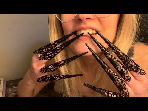 ASMR| Teeth tapping with LONG nails  