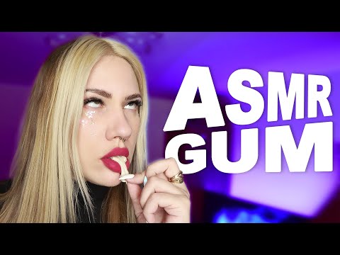 ASMR BUBBLEGUM CHEWING (NO TALKING) playing with chewing DIROL gum