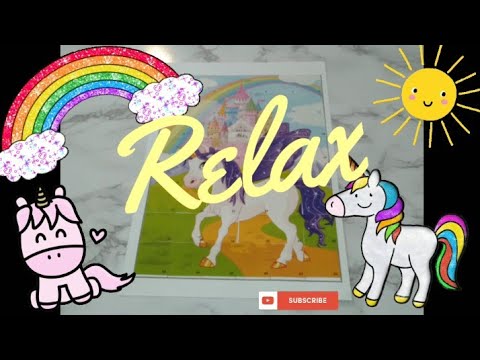 LOFI ASMR TRIGGERS: FAIRYTALE UNICORN 🦄 STICKER PUZZLE #39