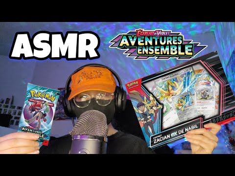 ASMR Français • OUVERTURE POKÉMON AVENTURE ENSEMBLE COFFRET ZACIAN EX NABIL ! 😴💤 (juste incroyable)