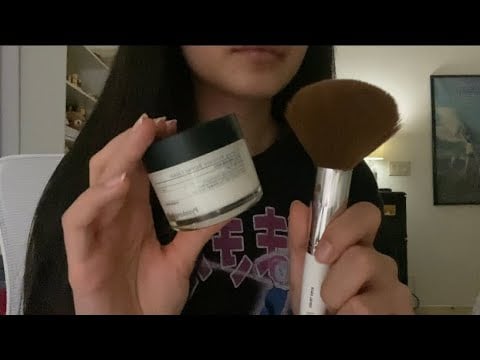 tapping on skincare and makeup tools asmr (no talking)