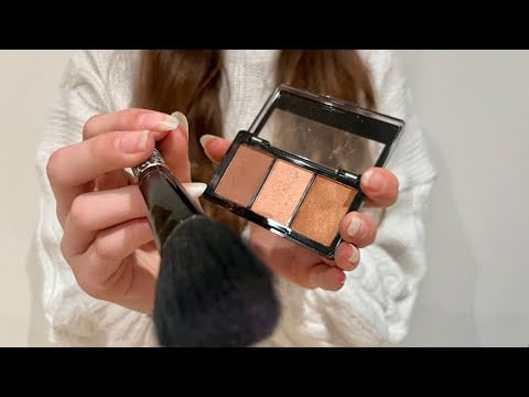 ASMR Doing your hair and makeup | lo-fi | actual camera touching | hair combing | no talking 
