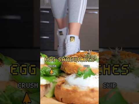 Sneakers vs. Egg Sandwiches! Oddly Satisfying Food Crushing! Adidas ASMR