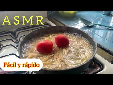 ASMR VOZ COMBINADA RECETA DE COMIDA