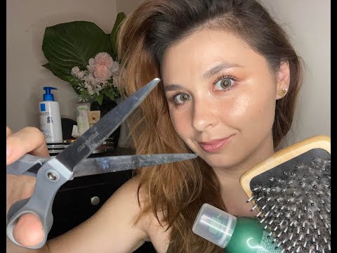 ASMR Mean girl does your hair for school #asmr