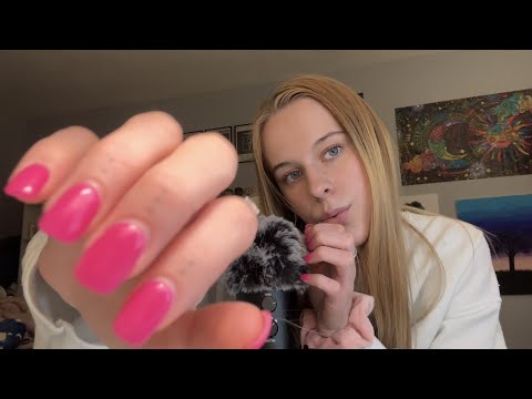 ASMR TESTING OUT FLUFFY MIC COVER (personal attention, mouth sounds, tapping, etc) 💕