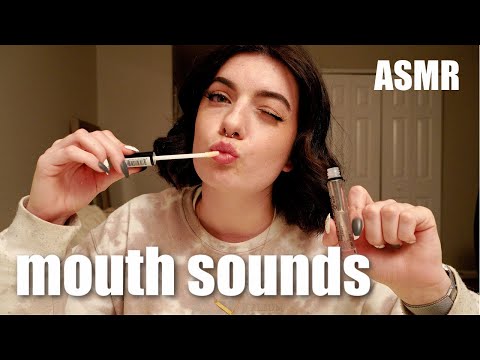 ASMR | sticky mouth sounds, lipgloss & gum chewing | ASMRbyJ