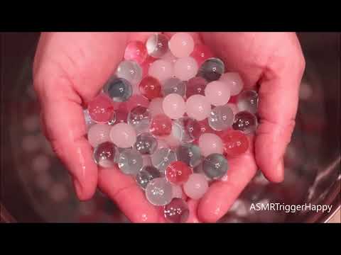 Playing with Water Beads and Cubes (ASMR) (Binaural)