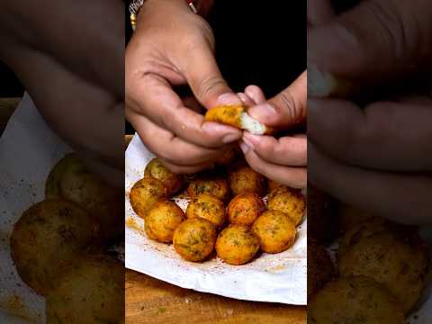 Crunchy potato balls ASMR 🧶 #shorts #shortsfeed #trendingshorts #indianasmrworld