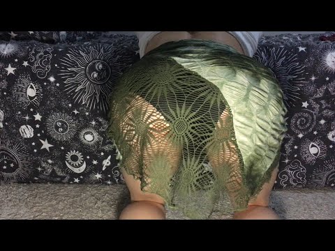 ASMR Fabric Scratching Fast and Aggressive (green skirt)🍀🍄