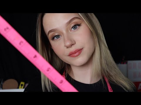 ASMR Relaxing Face Measuring (Whispered, Inaudible)