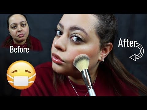 ASMR - How To Look Good When You Are Sick - Makeup Application