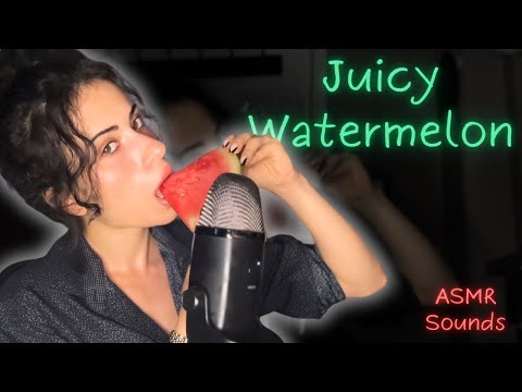 Eating Juicy Watermelon & Mouth Sounds ASMR