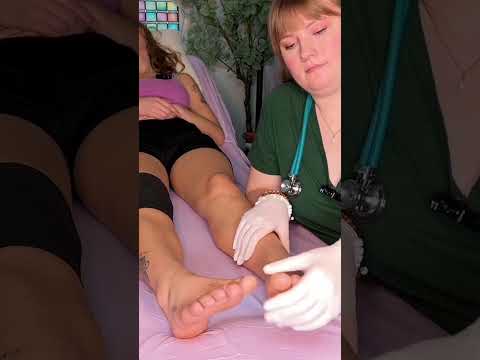 ASMR Foot Exam 🩵 #asmr #asmrsounds #asmrtingles #asmrmedical #asmrvideo