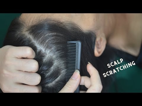 ASMR Hair Combing, Hair Pulling, Hair Parting With Breathing, Snoring Sounds For Anxiety Relief