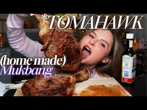 I Cooked a TOMAHAWK STEAK 🥩🔥 | Reverse Sear Mukbang + Things I Thought Were Fancy as a Kid Pt. 2