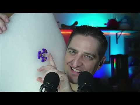 ASMR Fidget Spinner Attached to Foam Panel Binaural #MaleASMR #SleepAid #Satisfying