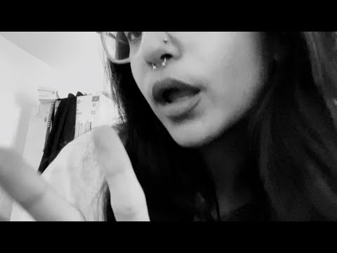 ASMR ‘touch & tickle’ trigger (close up, b&w, lens tapping, brushing) ˙ ✩⋆｡˚꩜