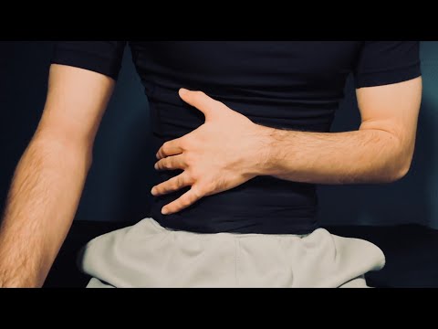 ASMR Hand movements, arms tracing, breathing, mouth sounds with rain