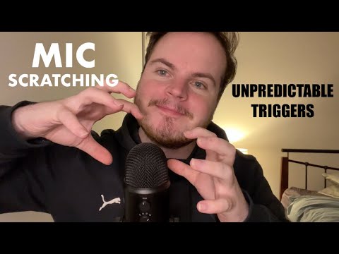 ASMR FAST & AGGRESSIVE MIC SCRATCHING + UNPREDICTABLE TRIGGERS