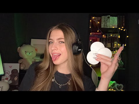 ASMR Deep Sleep in 14 Minutes •☆• cotton pads, headphones, clicky sounds
