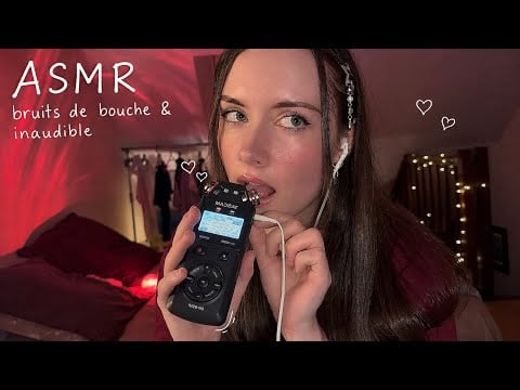 ASMR 🫦 bruits de bouche intenses + inaudible très proches du micro (mouth sounds dry/wet) 