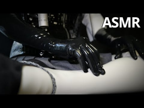 ASMR Tapping with Latex Gloves - Latex Stockings, PVC Corset