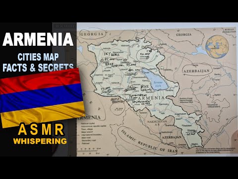ASMR Map of ARMENIA Tracing  Main Cities Less Known Facts and Highlights  ASMR maps and facts