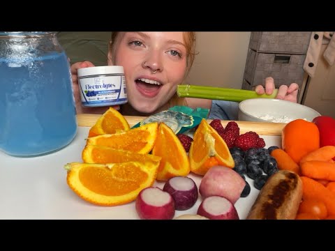 ASMR~EATING THE TIFFANY PLATE + Q&A 🫐🧀🥕🫑