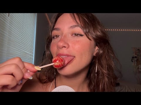 ASMR | lollipop licking + mouth sounds 🍭