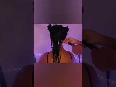 ASMR | Escovação e Hidratação de cabelo | preview #asmr #shorts #fy #fypシ