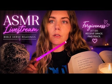 ASMR live lots of tingly triggers & verses on forgiveness