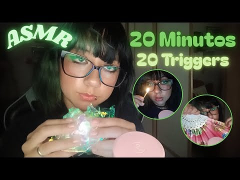 ASMR 20 Minutos 20 Triggers ⏳- (tapping, água, head massage)