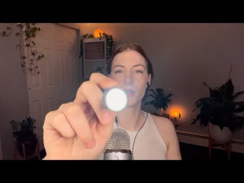 Asmr focus on me, flashlight, snaps, mouth sounds #shorts