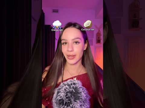 Energy VS coconut rain ☔️ This or that ASMR ❤️ #asmr #asmrvideo #sleep #tingles #asmrsounds