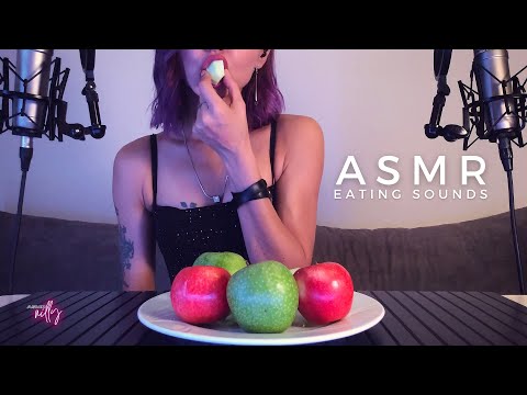 ASMR Mukbang 🍏🍎 Apple Eating Sounds | Bites, Cutting & Peeling (No Talking)