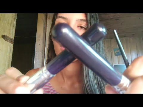 ASMR" TOQUES NA LENTE COM OBJETOS