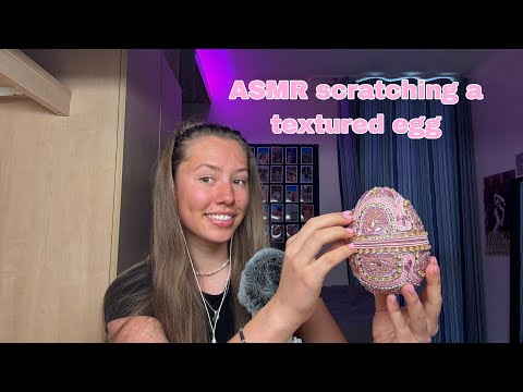 ASMR tapping a mystery textured egg