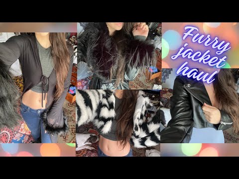 ASMR SHEIN jacket/sweater coat try on haul. Soft spoken. Faux fur/leather. Crinkling. Fall 2023