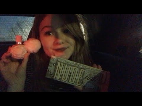 An ASMR Haul in the Car / +rain sounds