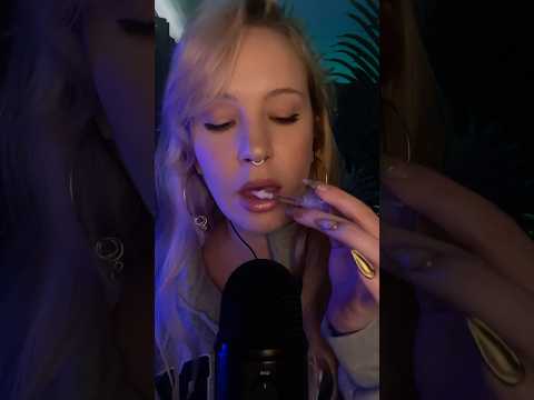 Putting on lip gloss (the wrong way) 🫦💄 #lipgloss #asmr