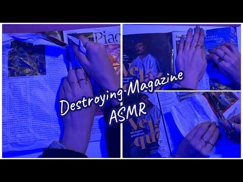 Destroying Magazine ASMR 💜 No Talking