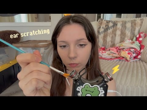 Cleaning Your Ears With A Paintbrush 🖌️ ASMR ~ No Talking 