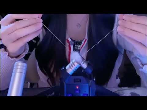 12 Triggers Ear Cleaning ASMR: Feather, Cotton Swabs, Puff & Wooden Sounds / 1Hr (No Talking)