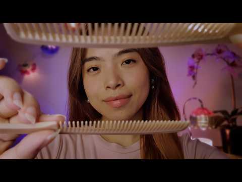 ASMR Sleepy Comb Therapy 💕 Gentle Scalp Scratching & Face Combing