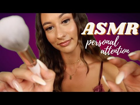 ASMR 100% Personal Attention for Sleep 😴 face brushing, face touching & slow hand movements